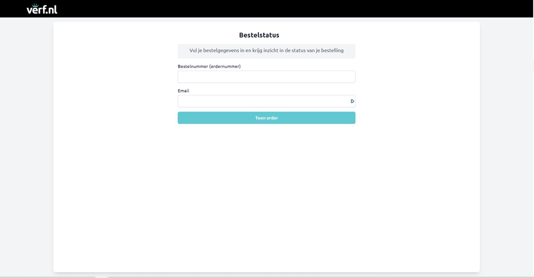 Klantvriendelijke orderstatusportal